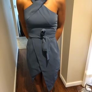 Lavish Alice Dusty Blue Midi Dress